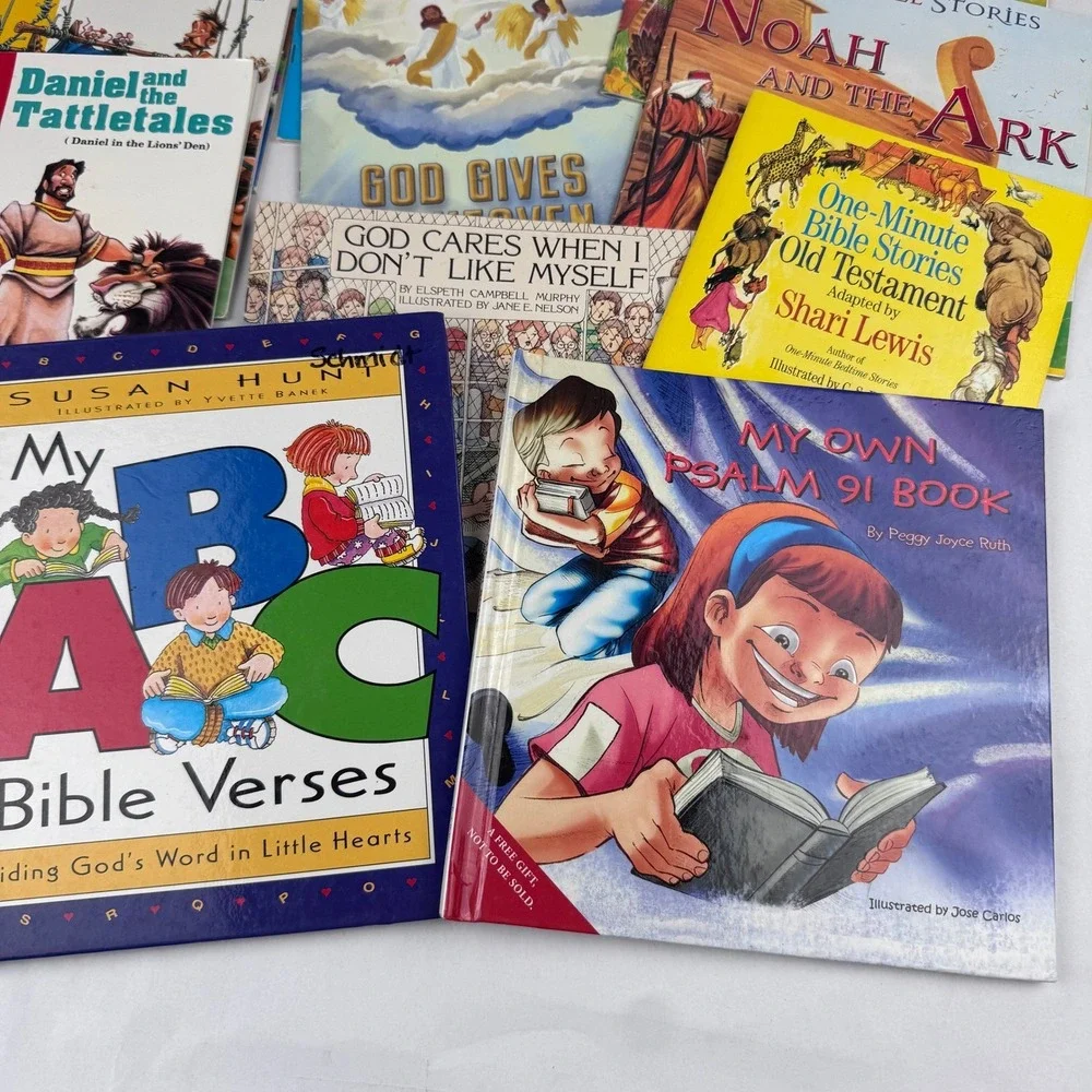 Great Bible Stories For Children and other Religious Books Lot of 9 Homeschool